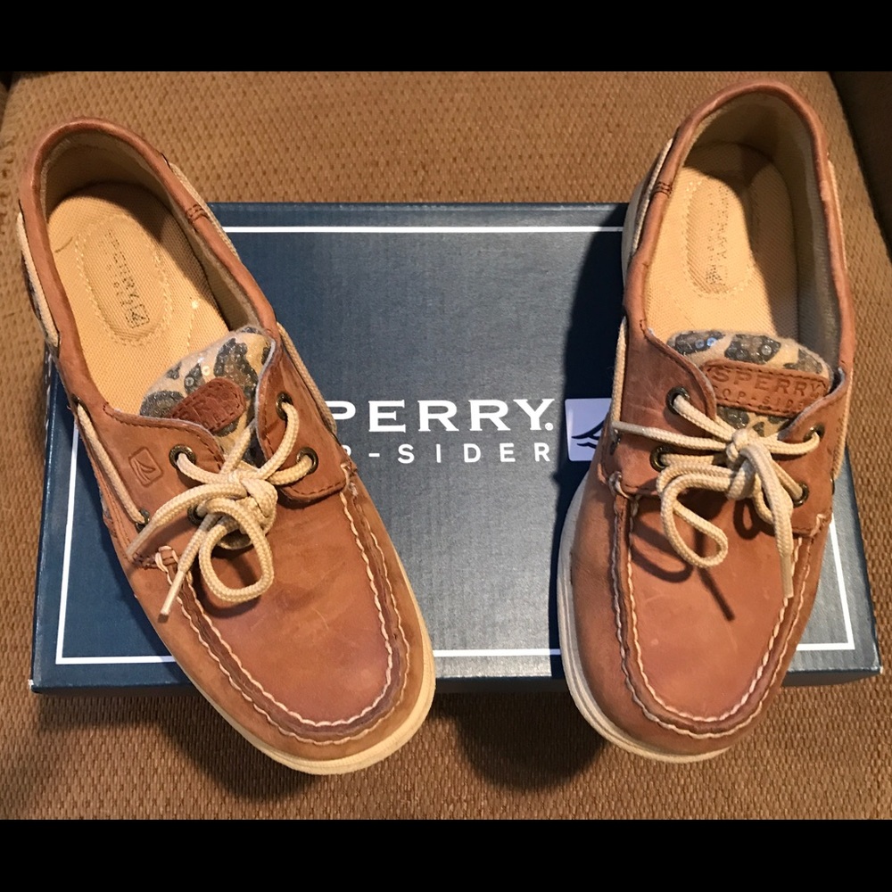 Sperry Top Siders With Sequin Print - image 1